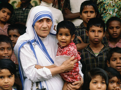 Mother teresa with others