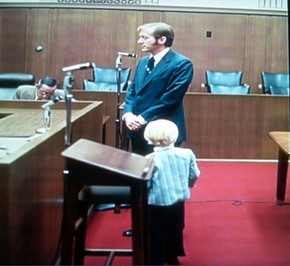 Four year old ty with me in court - 1972