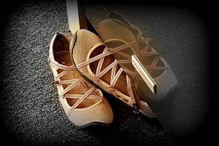 Pink laced shoes