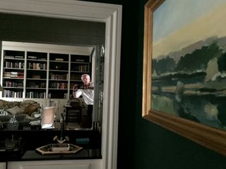 Self portrait - mirror and paintingm2