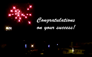 Fireworks congrats