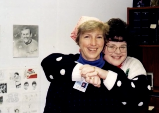 Marcy with chip in background